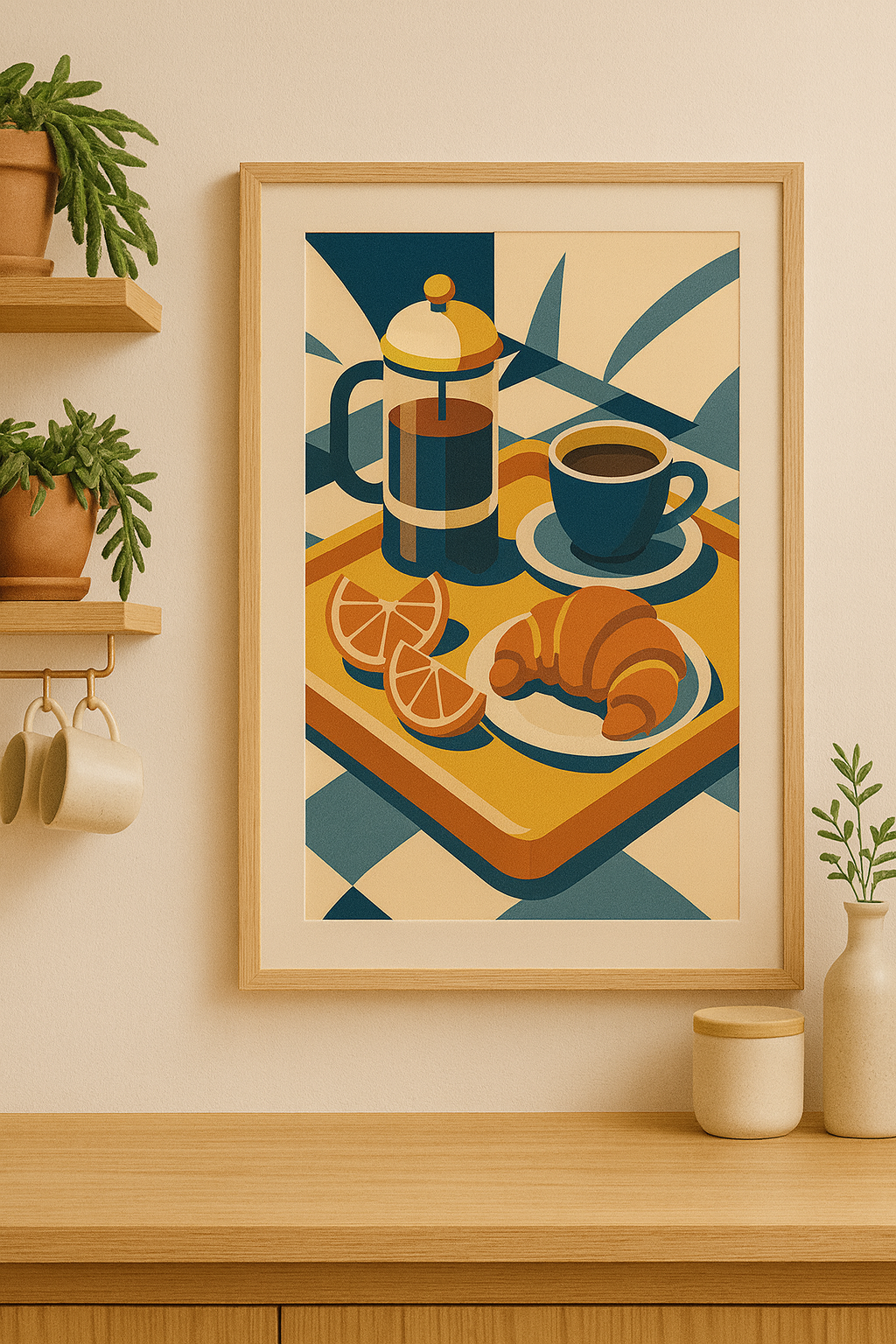 French Breakfast Digital Poster