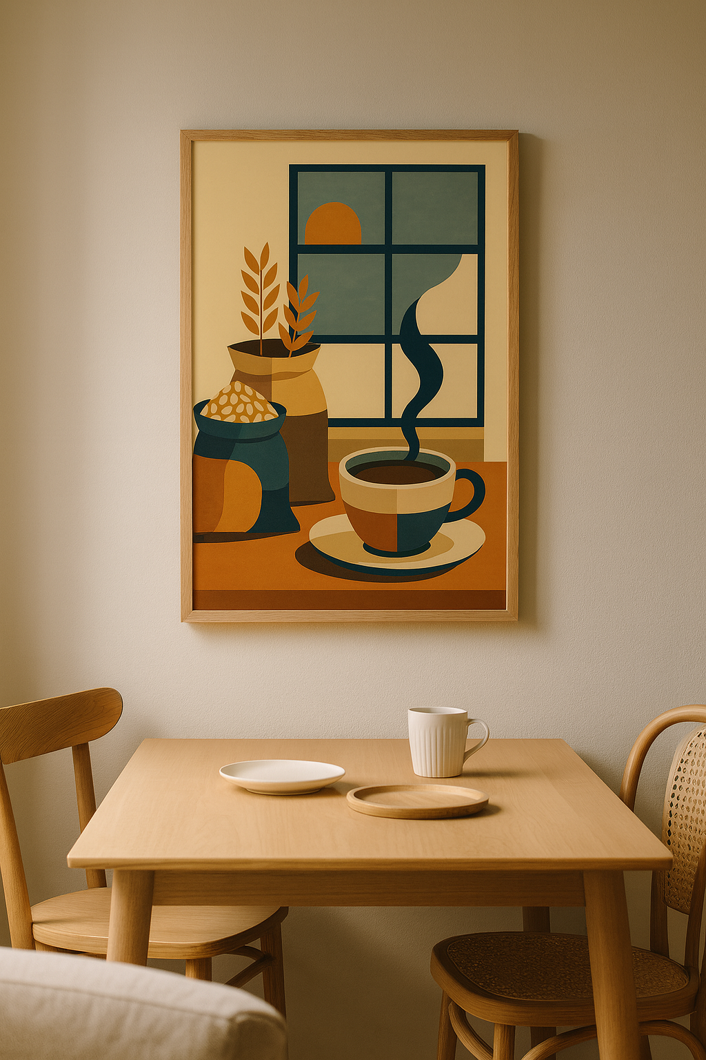 Morning Coffee – Minimalist Wall Art (Digital Download, Printable Poster)