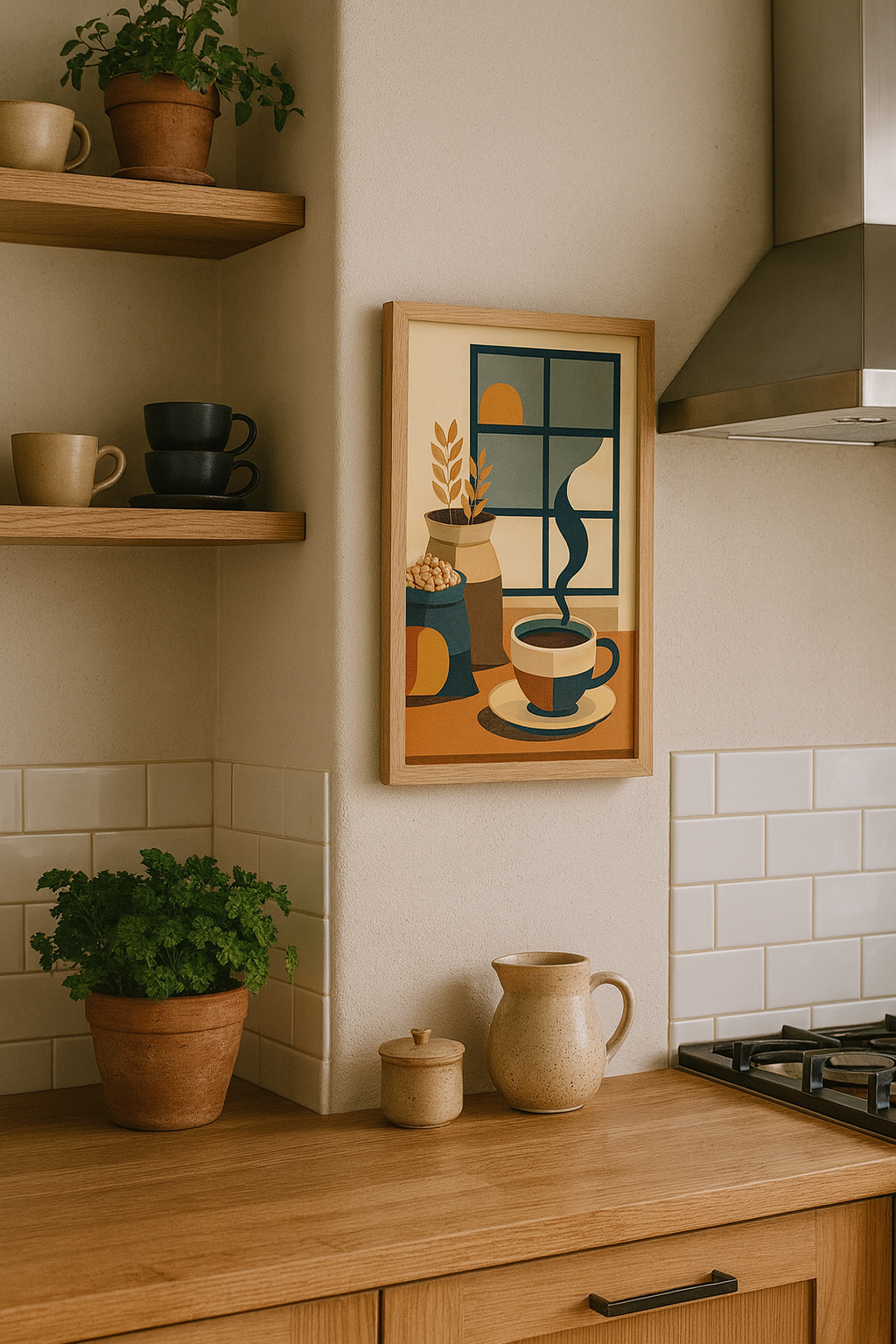 Morning Coffee – Minimalist Wall Art (Digital Download, Printable Poster)