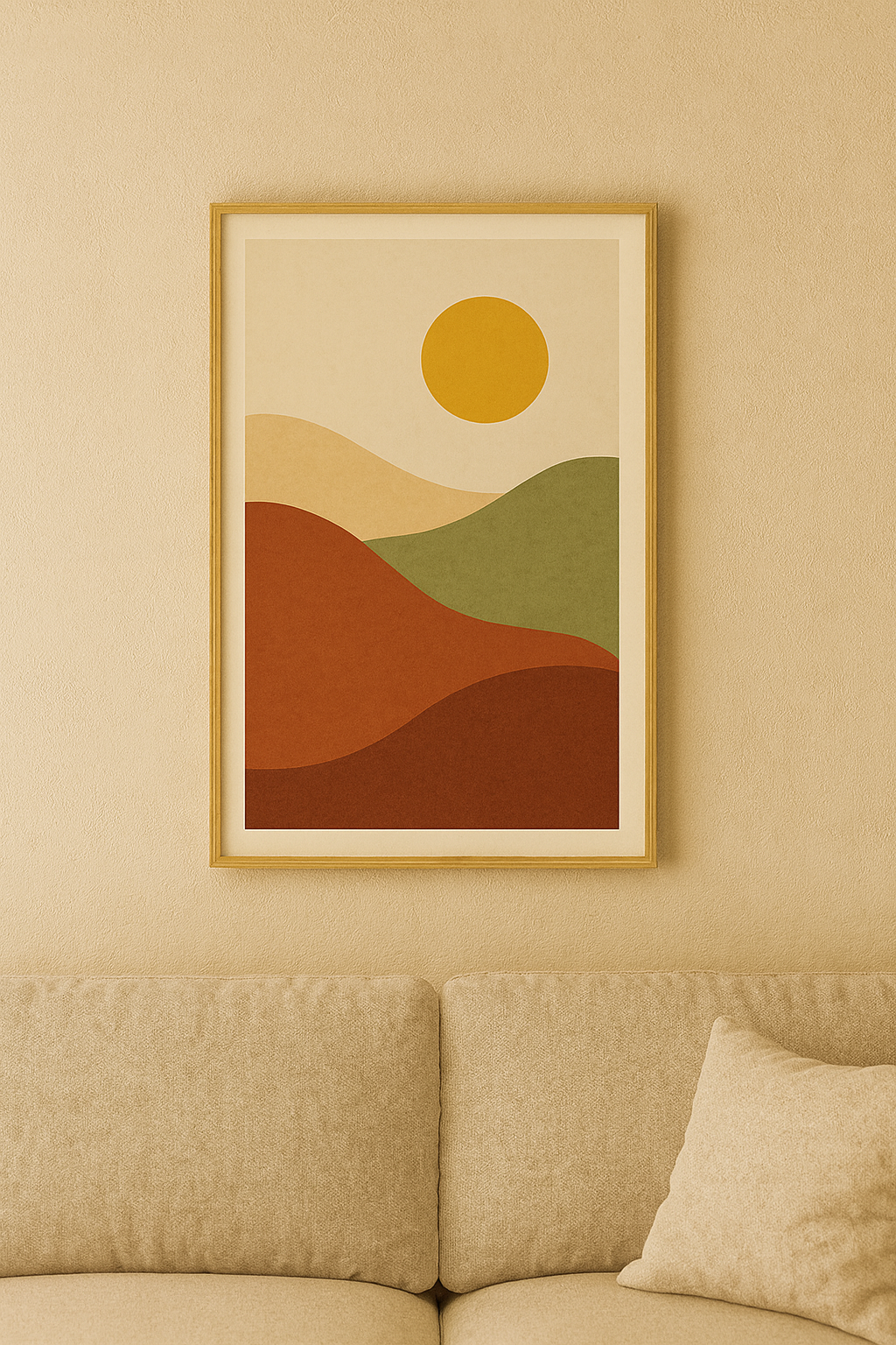Minimalist Wall Art — Desert Sun Digital Poster