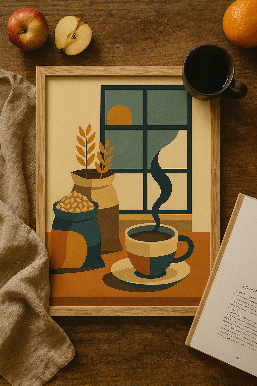 Morning Coffee – Minimalist Wall Art (Digital Download, Printable Poster)