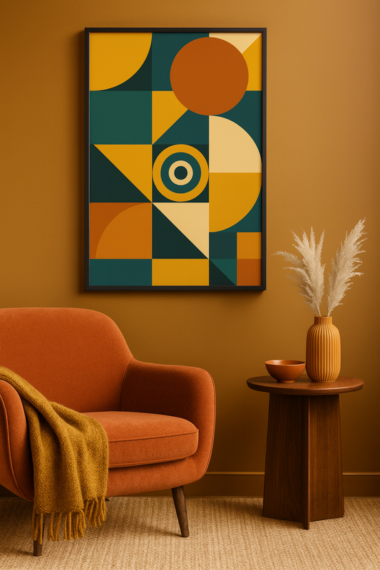 Minimalist Wall Art — Bauhaus Geometry Digital Poster