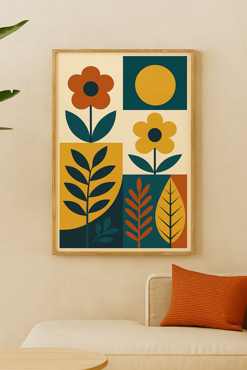 Modern Botanica — Bauhaus Nature Digital Poster