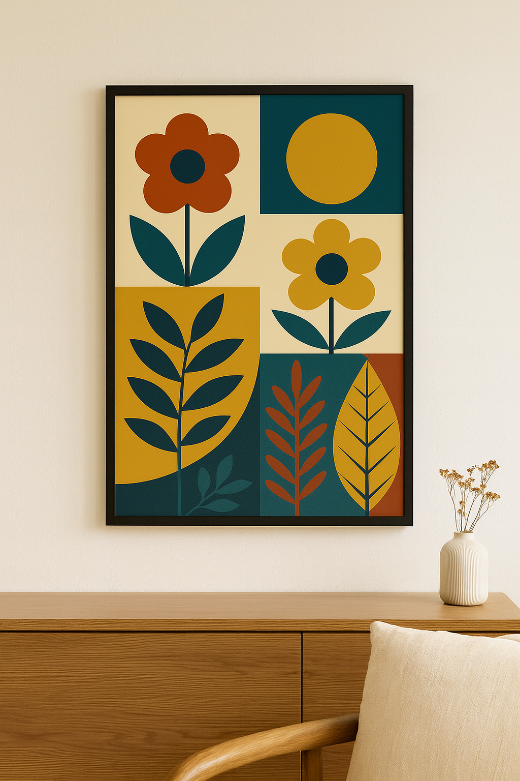 Modern Botanica — Bauhaus Nature Digital Poster