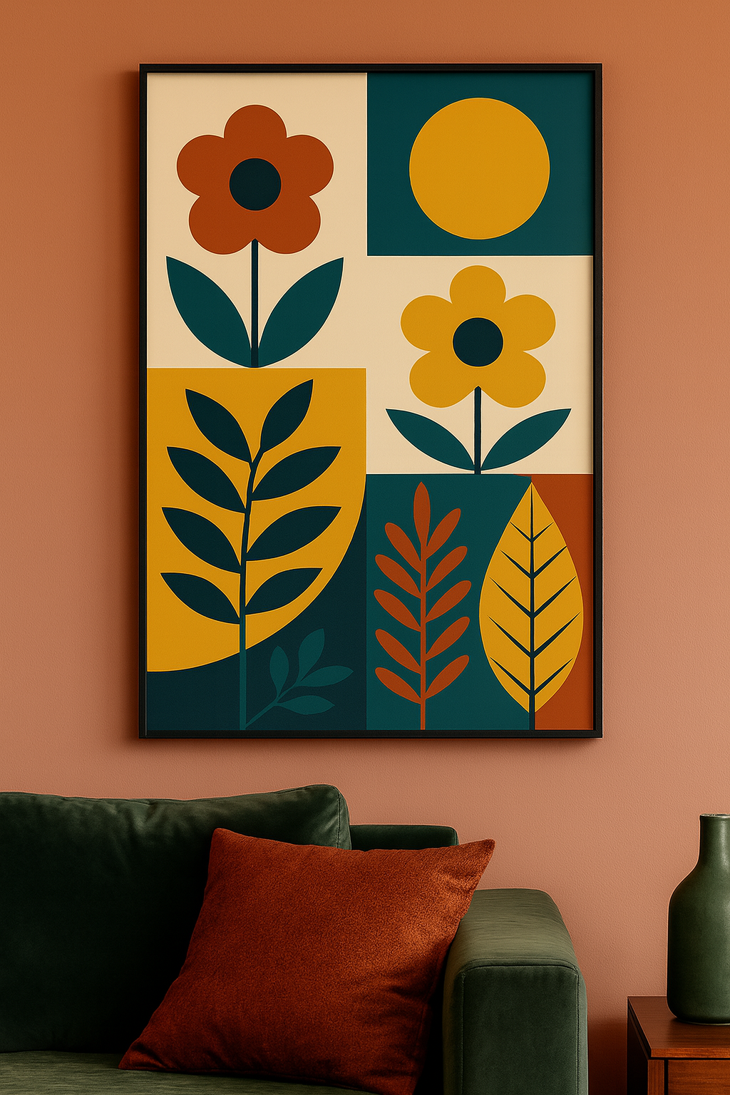 Modern Botanica — Bauhaus Nature Digital Poster