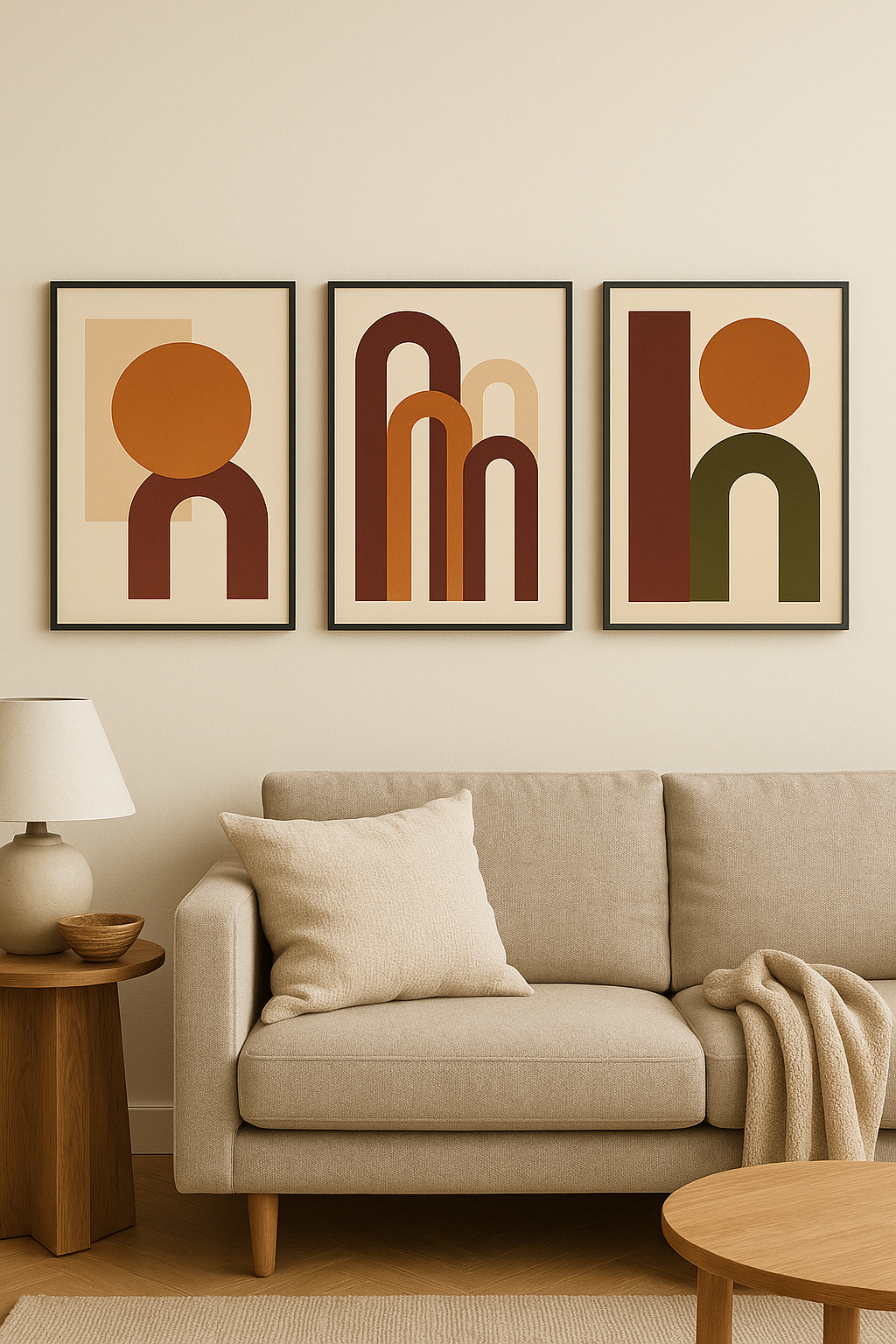 Modern Abstract Triptych — Digital Poster Set