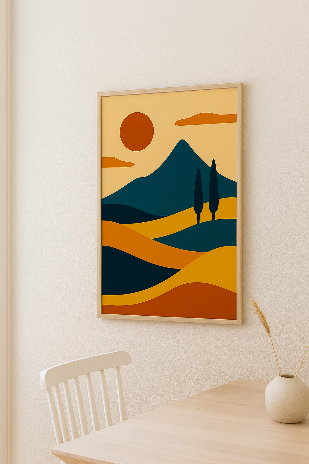 Tuscan Horizon — Bauhaus Landscape Digital Poster