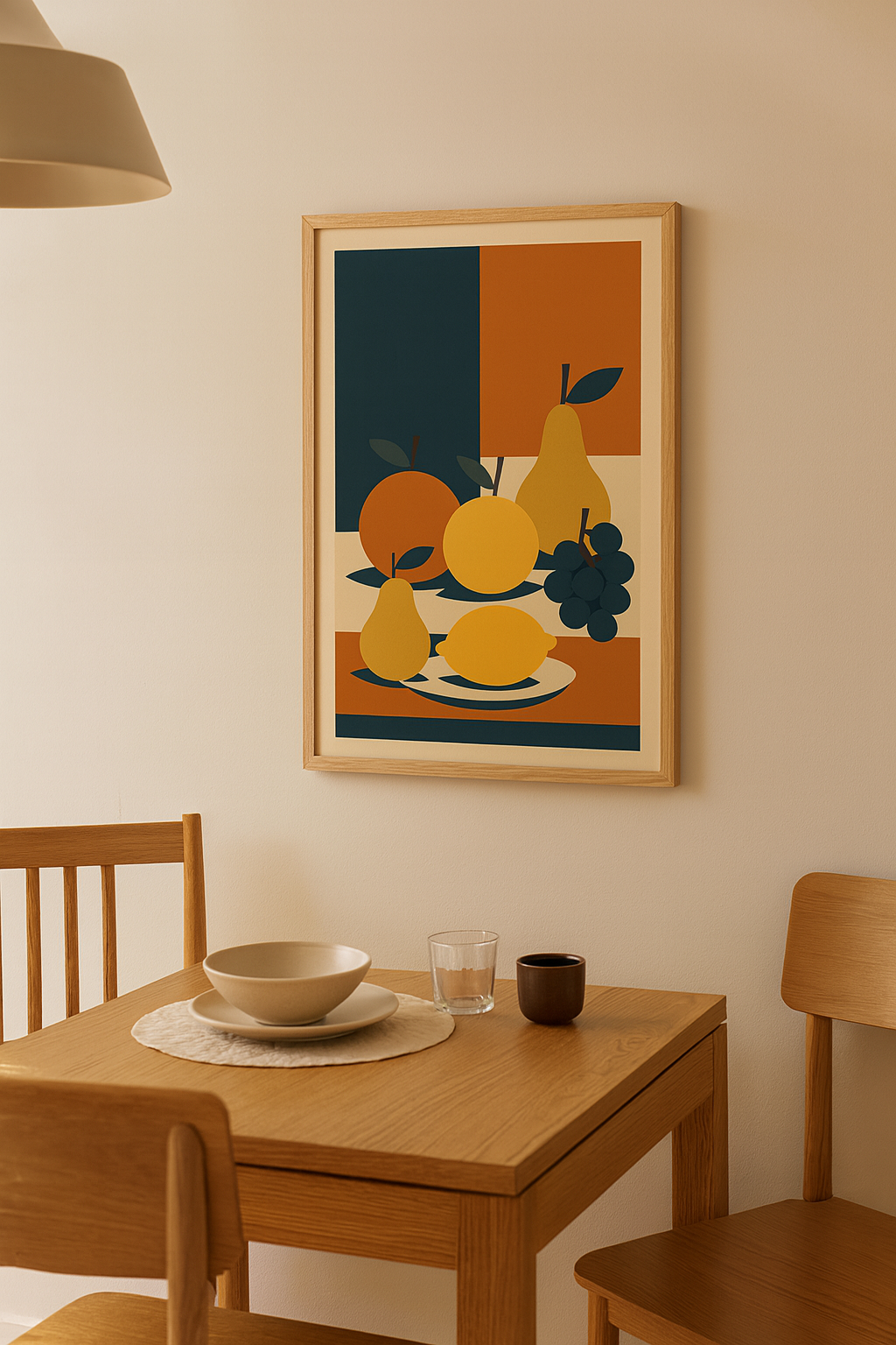 Harvest Geometry — Modern Fruit Digital Poster