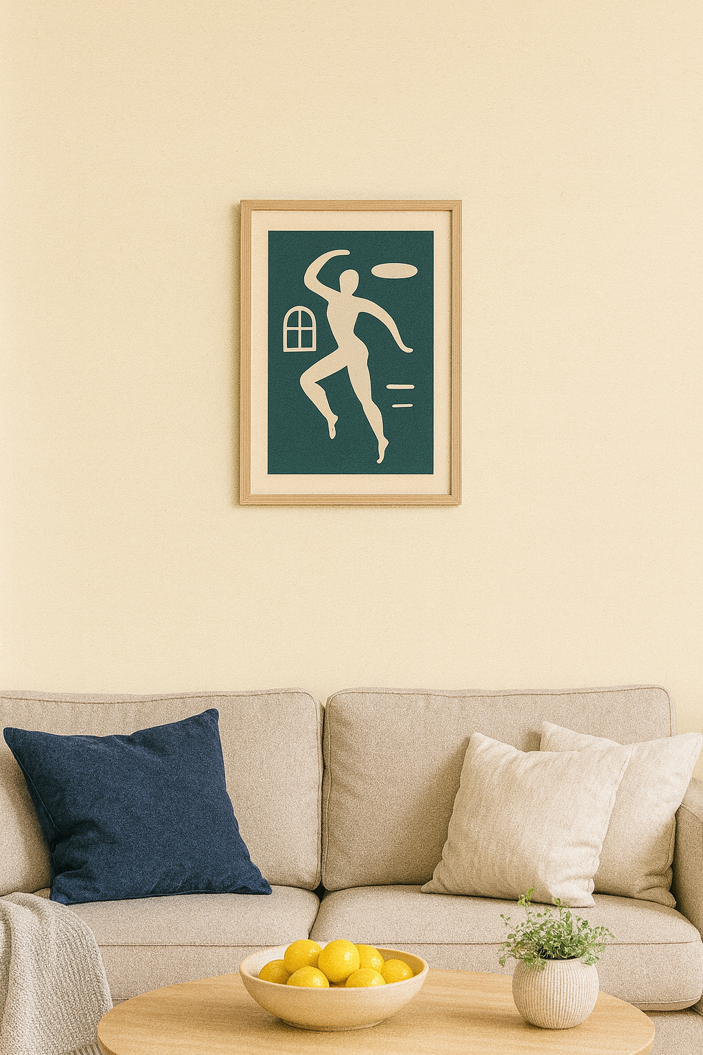 Abstract Dancing Figure Digital Poster