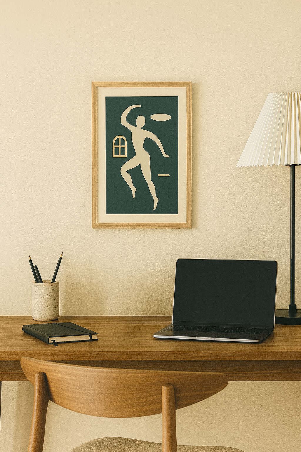 Abstract Dancing Figure Digital Poster