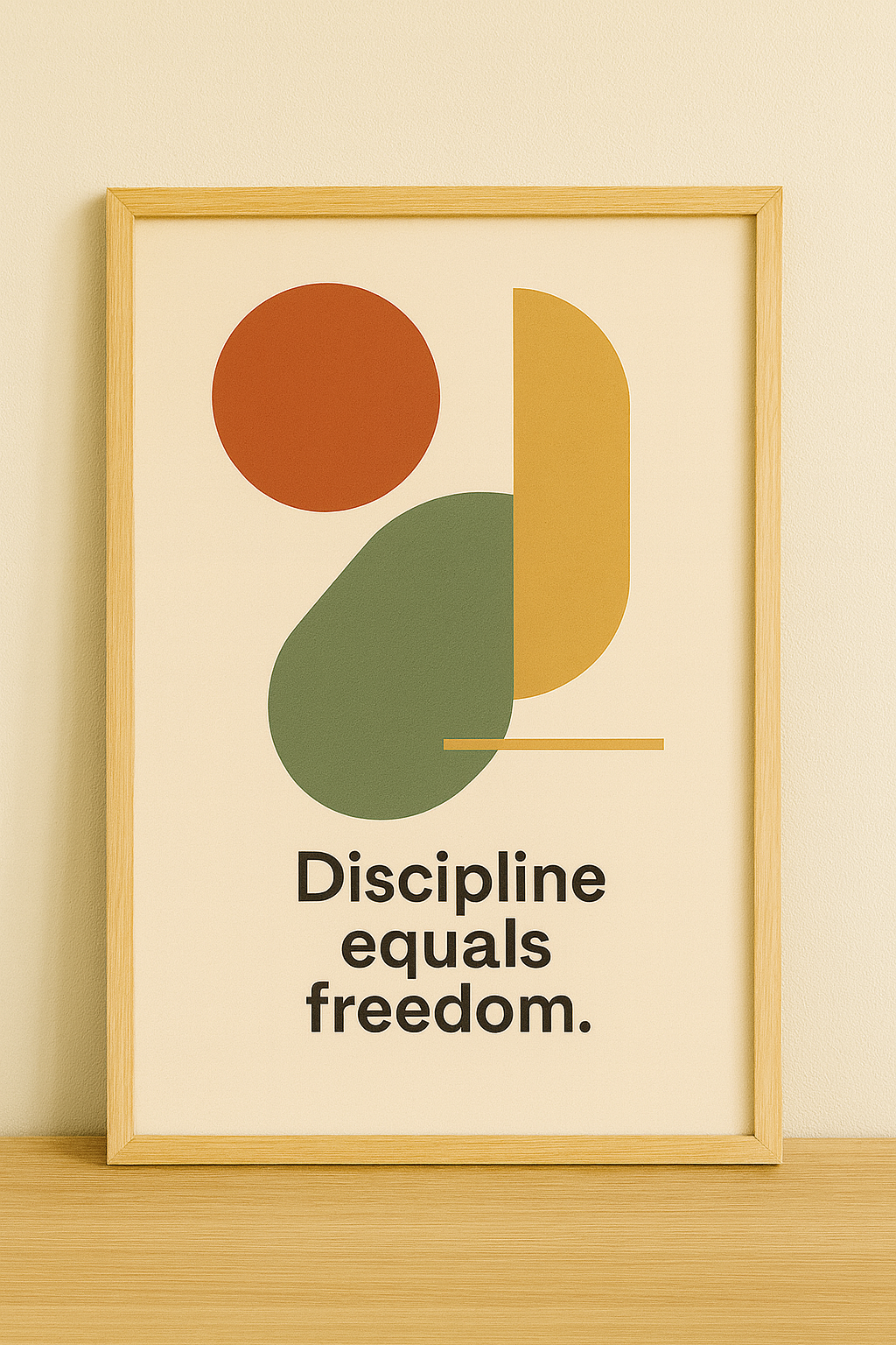 Discipline Equals Freedom Digital Poster