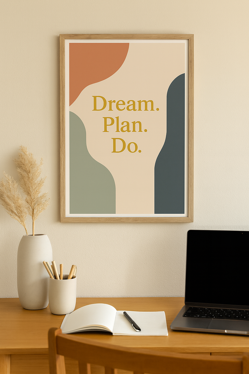 Dream Plan Do — Minimalist Motivational Digital Poster