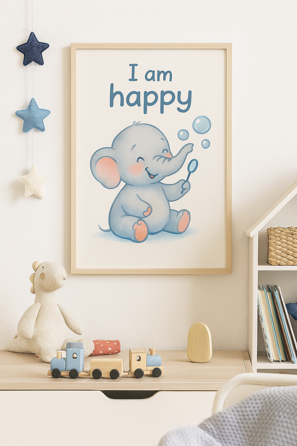 Happy Little Elephant – Digital Poster