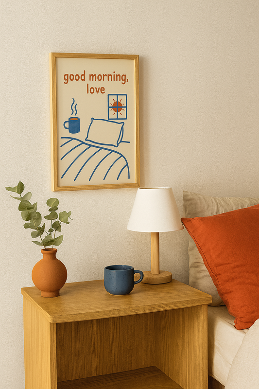 Good Morning, Love – Romantic Bedroom Digital Wall Art