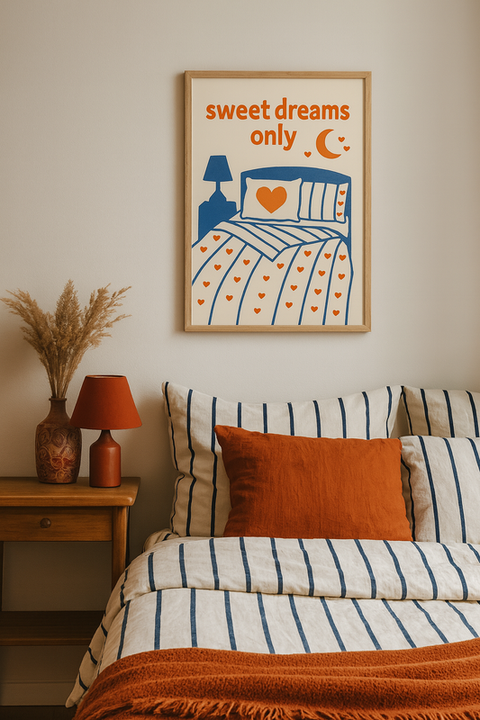 Sweet Dreams Only – Romantic Bedroom Digital Wall Art