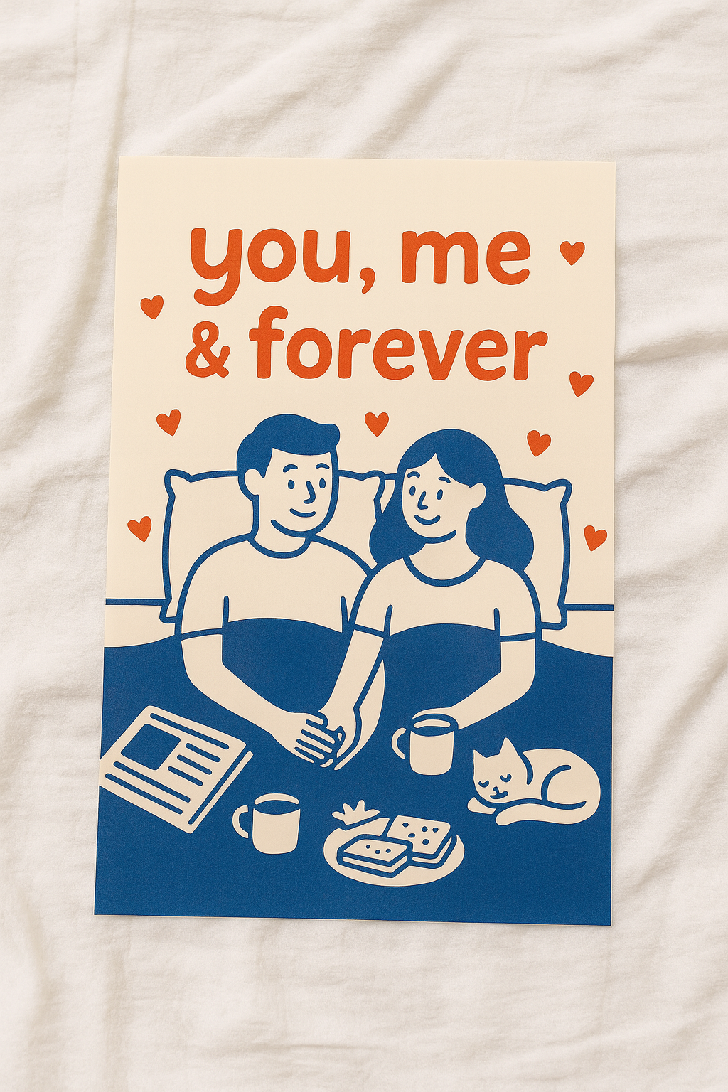 You, Me & Forever – Romantic Bedroom Digital Wall Art