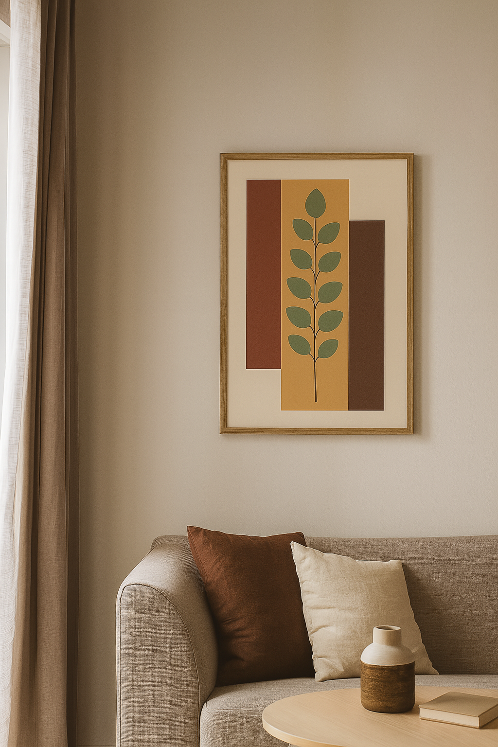 Golden Harmony Digital Poster
