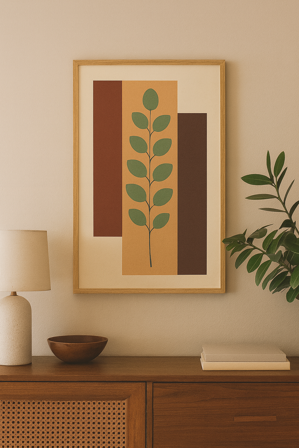 Golden Harmony Digital Poster