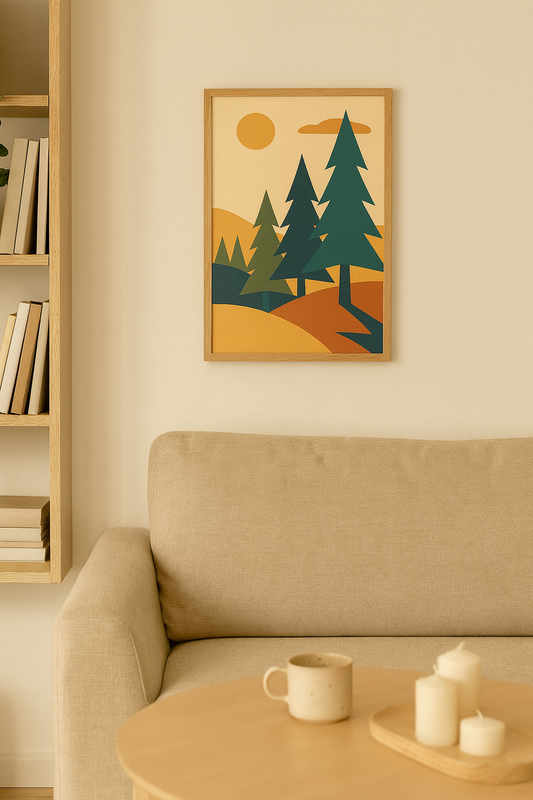 Pine Forest Digital Poster