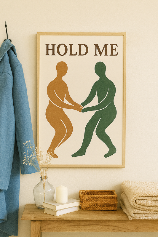 Hold Me Abstract Digital Poster