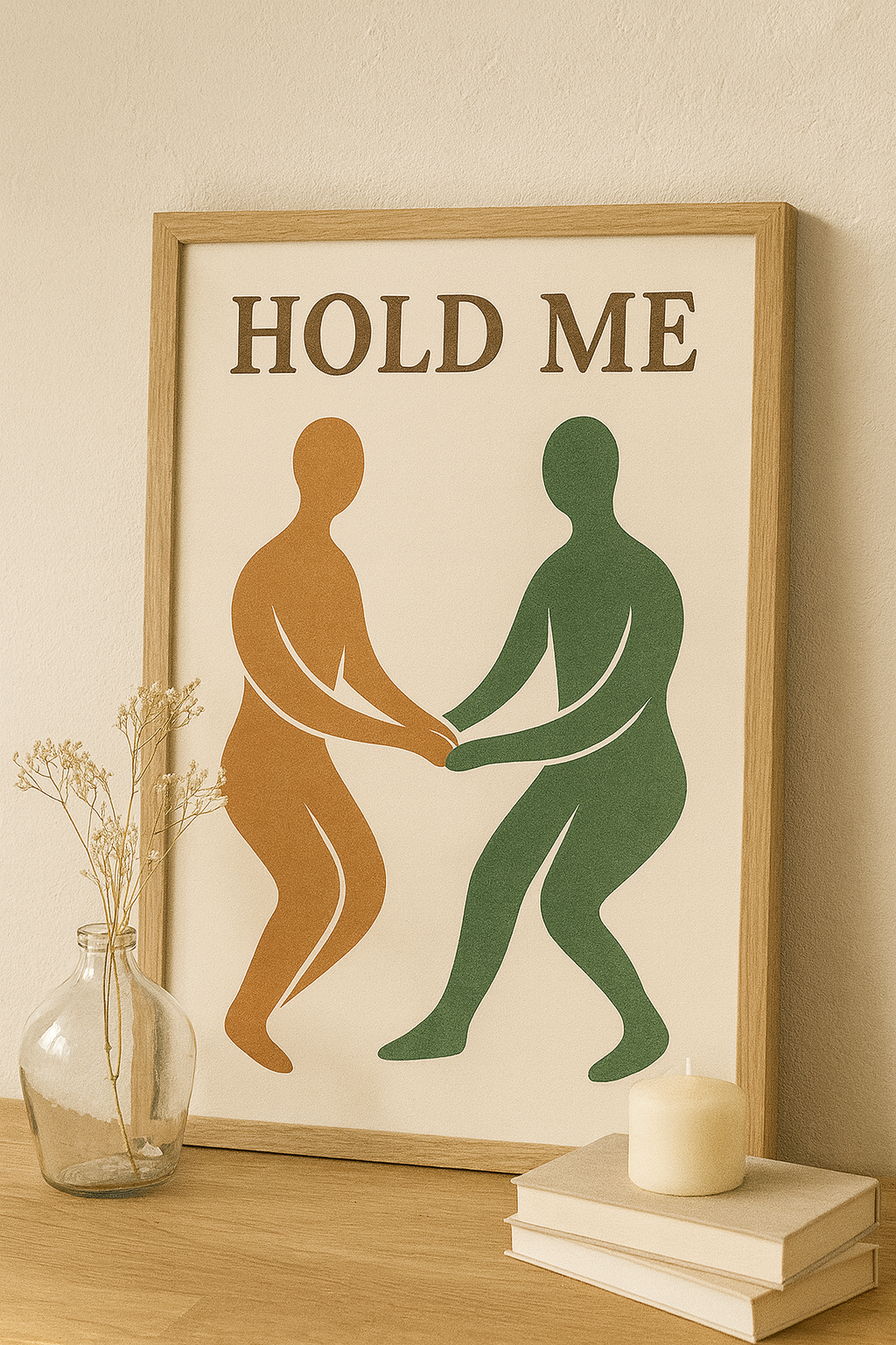 Hold Me Abstract Digital Poster