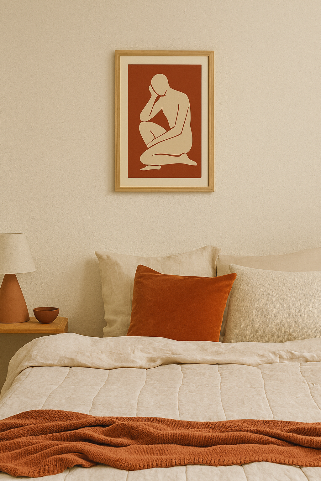 Terracotta Abstract Figure Digital Poster