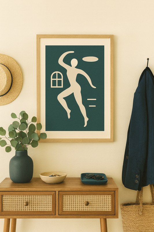 Abstract Dancing Figure Digital Poster