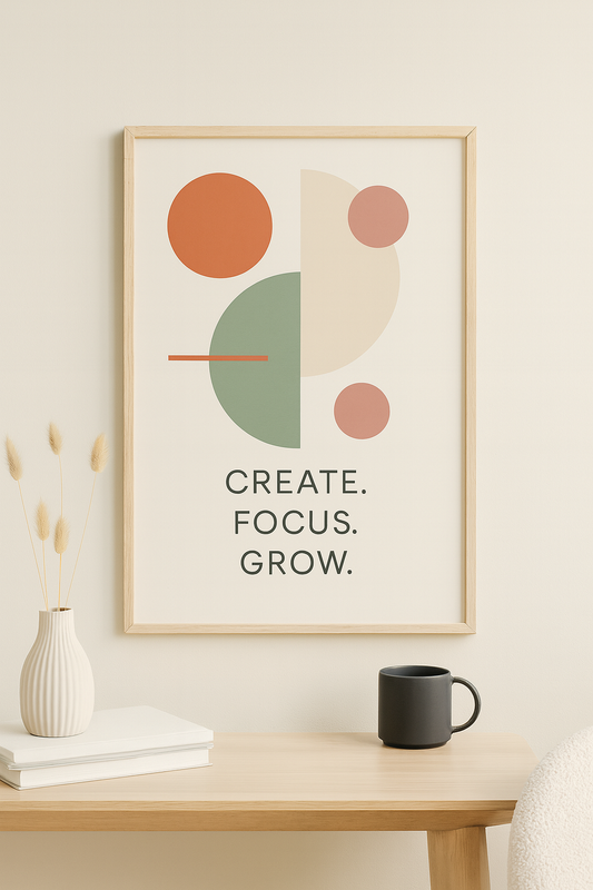 Create Focus Grow Digital Poster