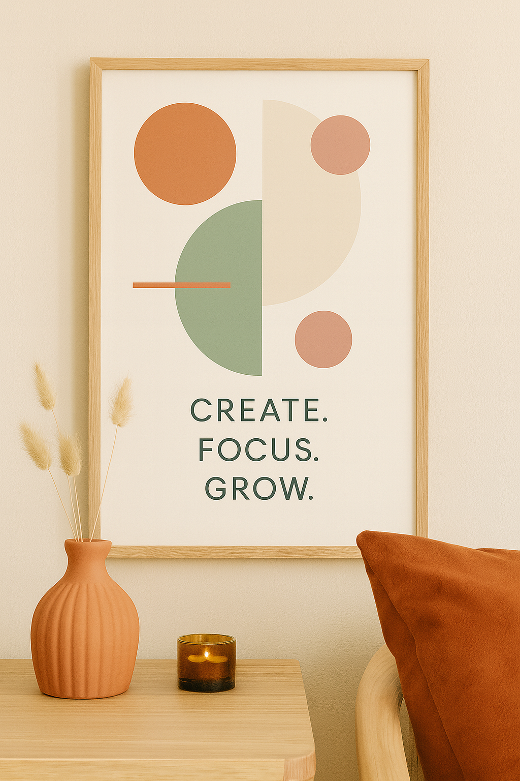 Create Focus Grow Digital Poster