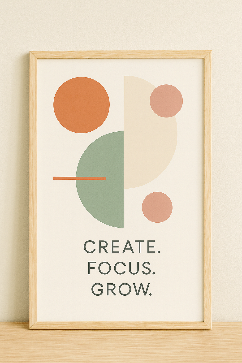 Create Focus Grow Digital Poster