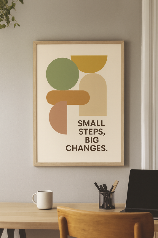 Small Steps Big Changes Digital Poster
