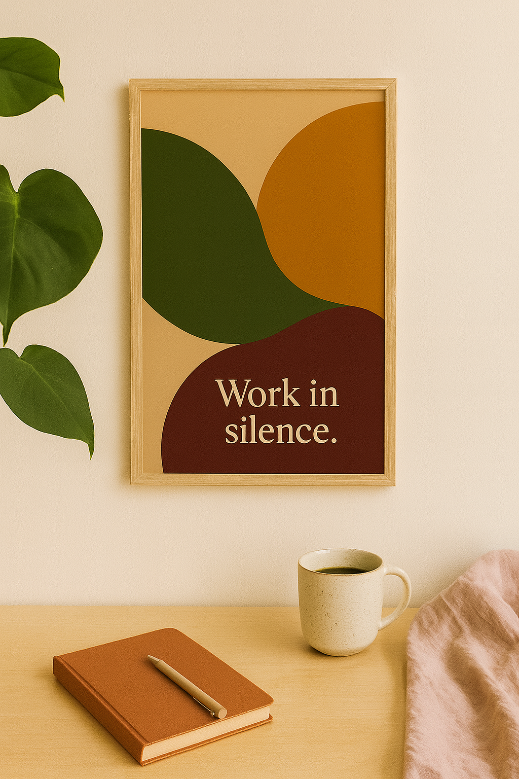 Work in Silence — Motivational Digital Poster