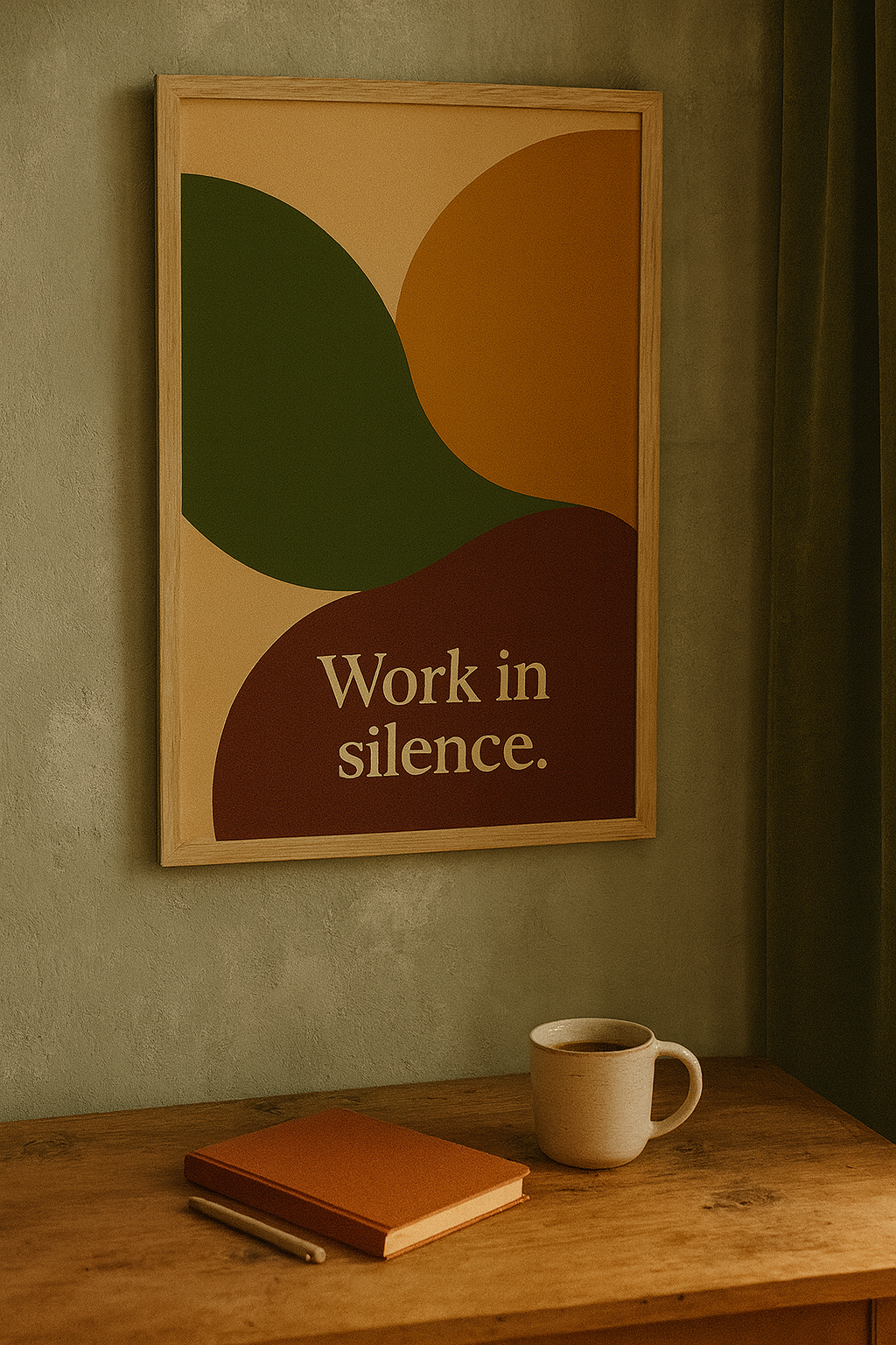 Work in Silence — Motivational Digital Poster
