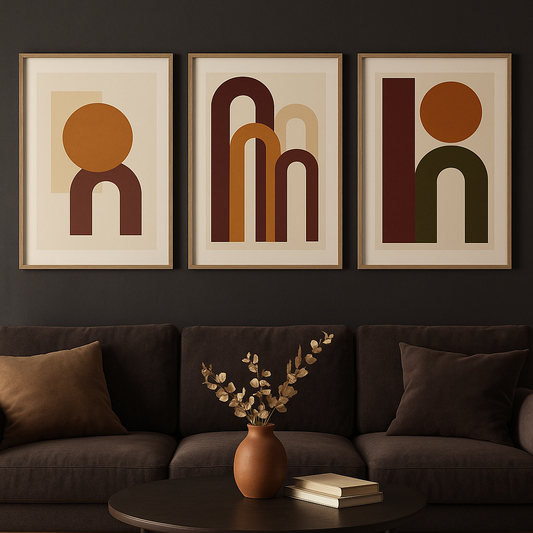 Modern Abstract Triptych — Digital Poster Set