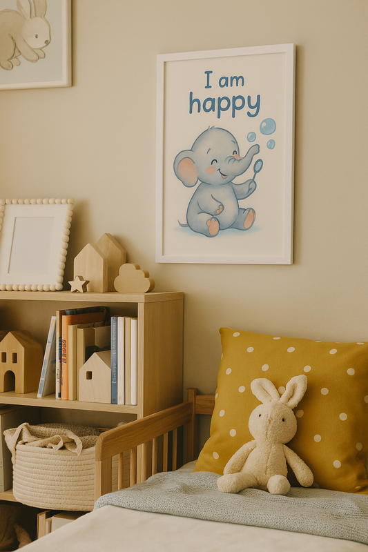Happy Little Elephant – Digital Poster