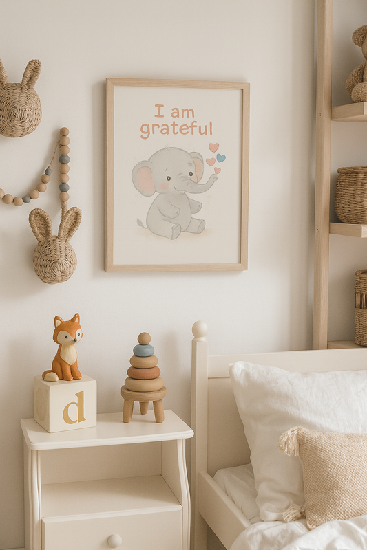 Grateful Little Elephant – Digital Poster