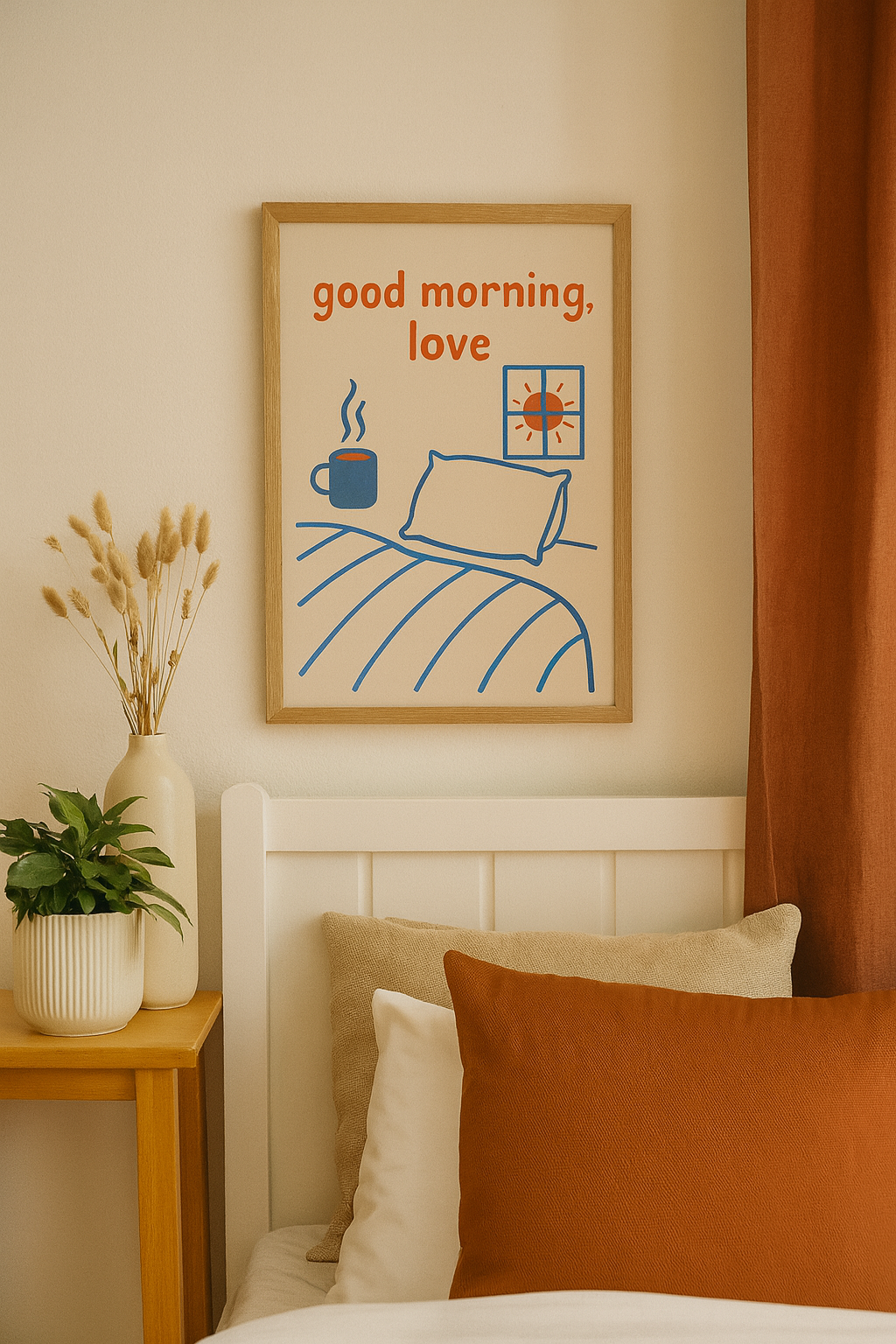 Good Morning, Love – Romantic Bedroom Digital Wall Art