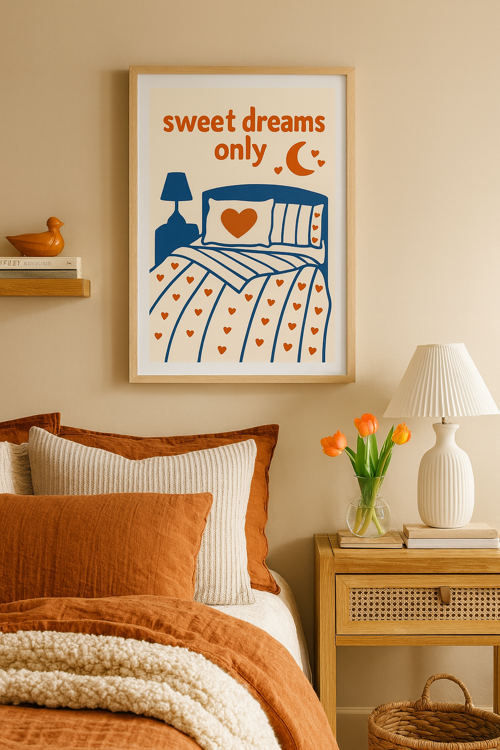 Sweet Dreams Only – Romantic Bedroom Digital Wall Art