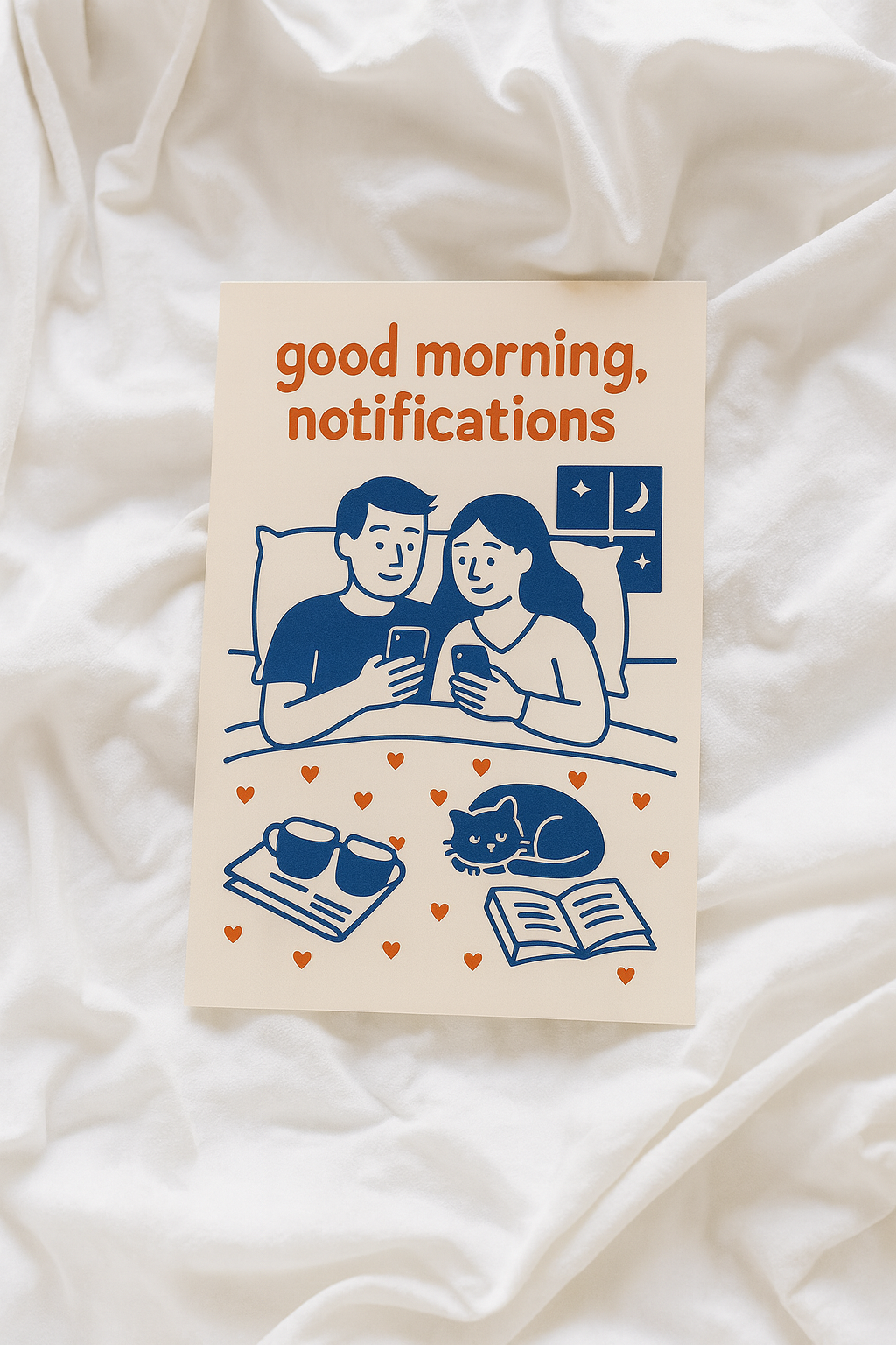 Good Morning, Notifications – Modern Couple Digital Wall Art