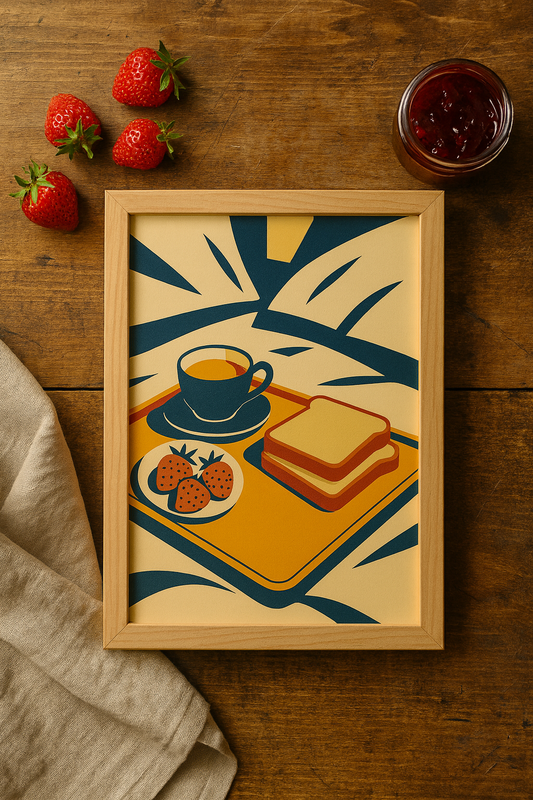 Minimalist Wall Art — Breakfast in Bed Digital Poster