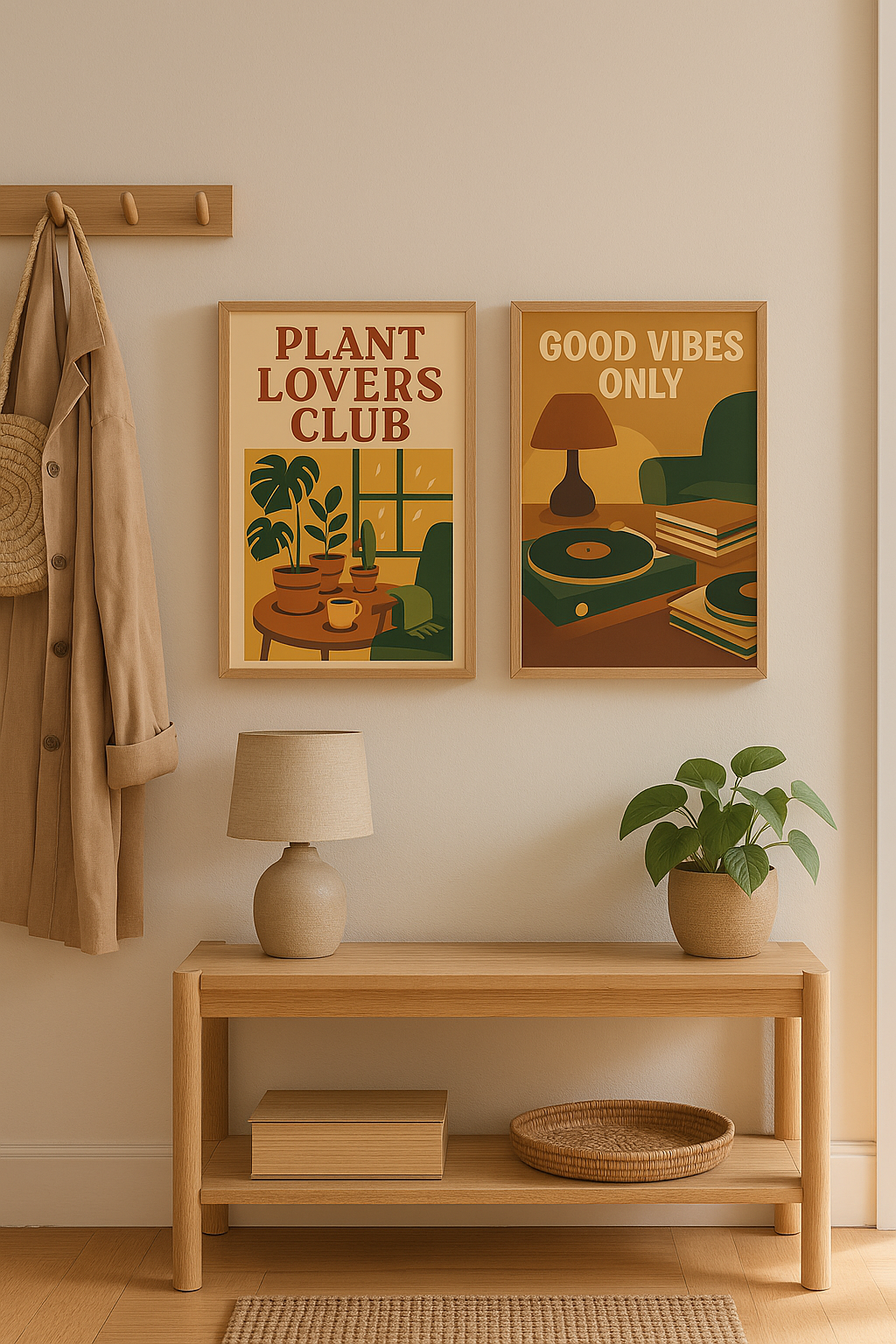 Cozy Vibes Set — Plant Lovers & Good Vibes Digital Posters